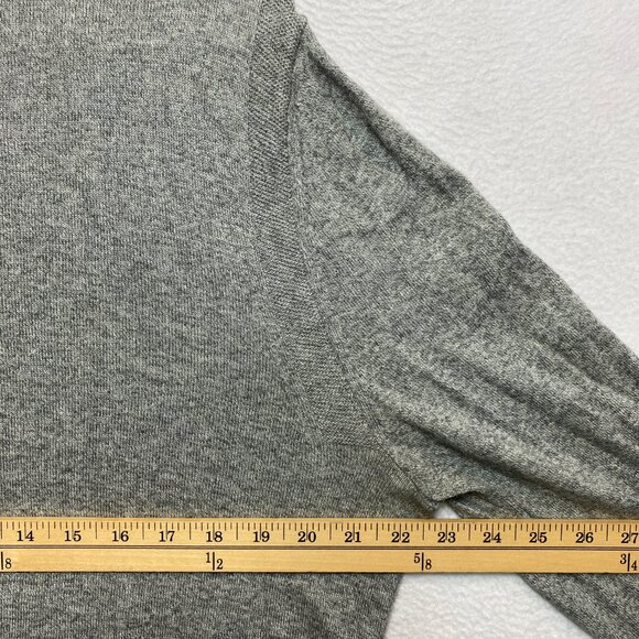 Banana Republic Sweater Mens L Gray Long Sleeve Heather Cotton Cashmere Blend - Picture 11 of 13